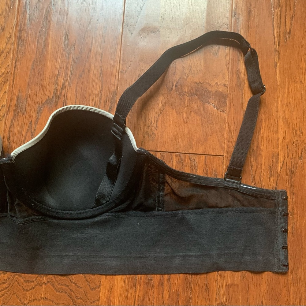 H&M Mesh Bustier Crop Top Black Balconette Corset Style | Size 34B - Picture 5 of 7